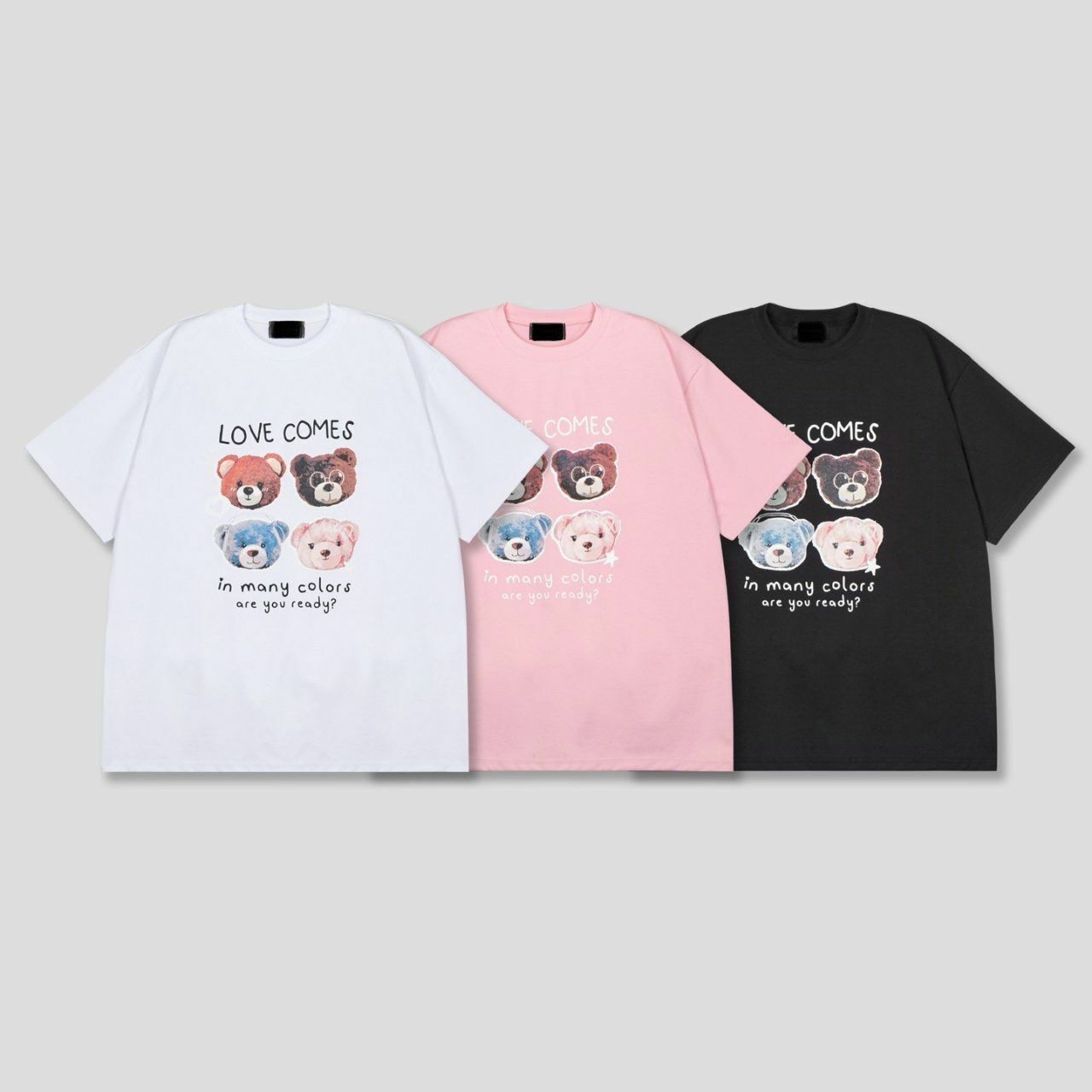 熊仔圖案英文字短袖Tee T5426