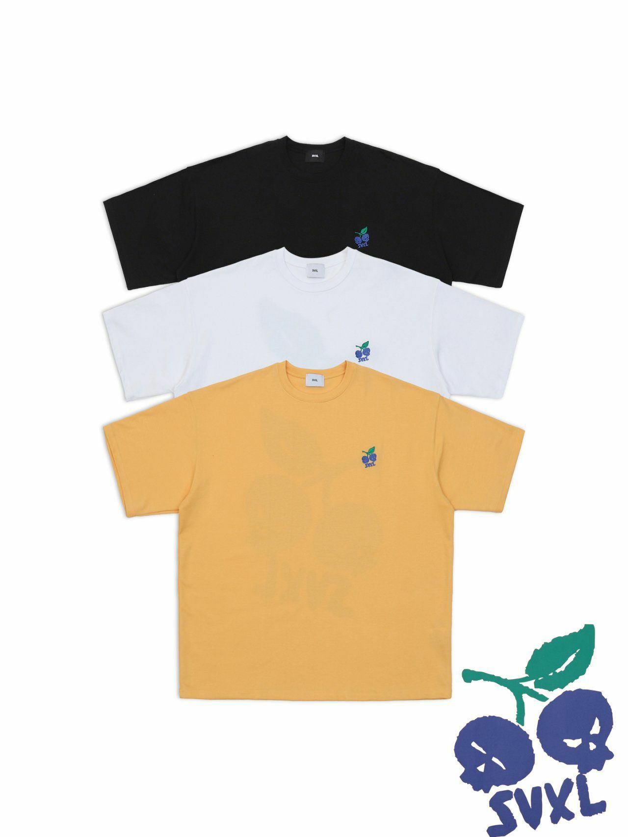 Oversize車厘子圖案英文字短袖Tee SVXL-021T