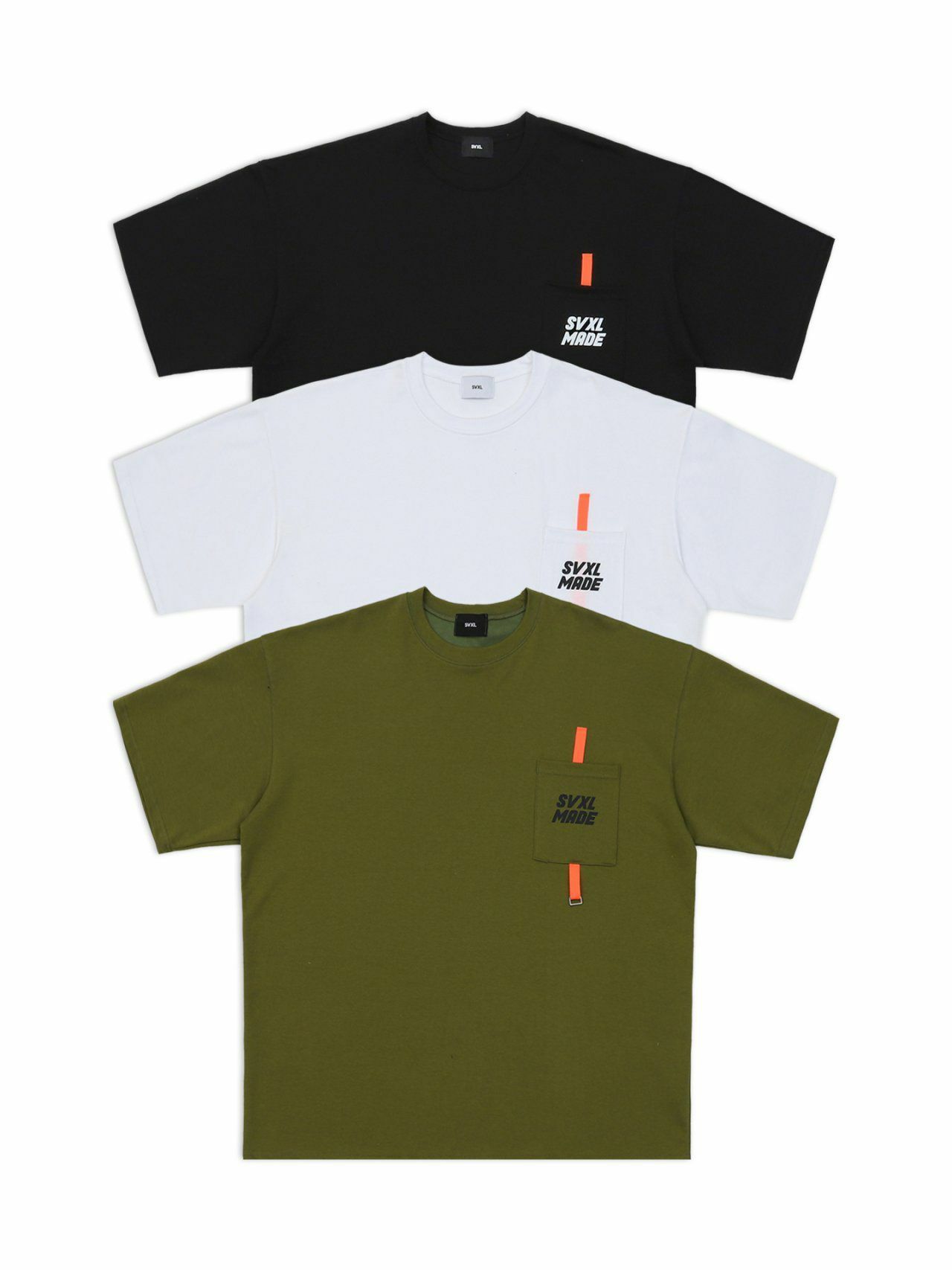 Oversize袋口英文字短袖Tee SVXL-022T