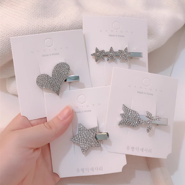 [4 FOR RM10] Sparkling Star/Rose/Heart Hair Clip