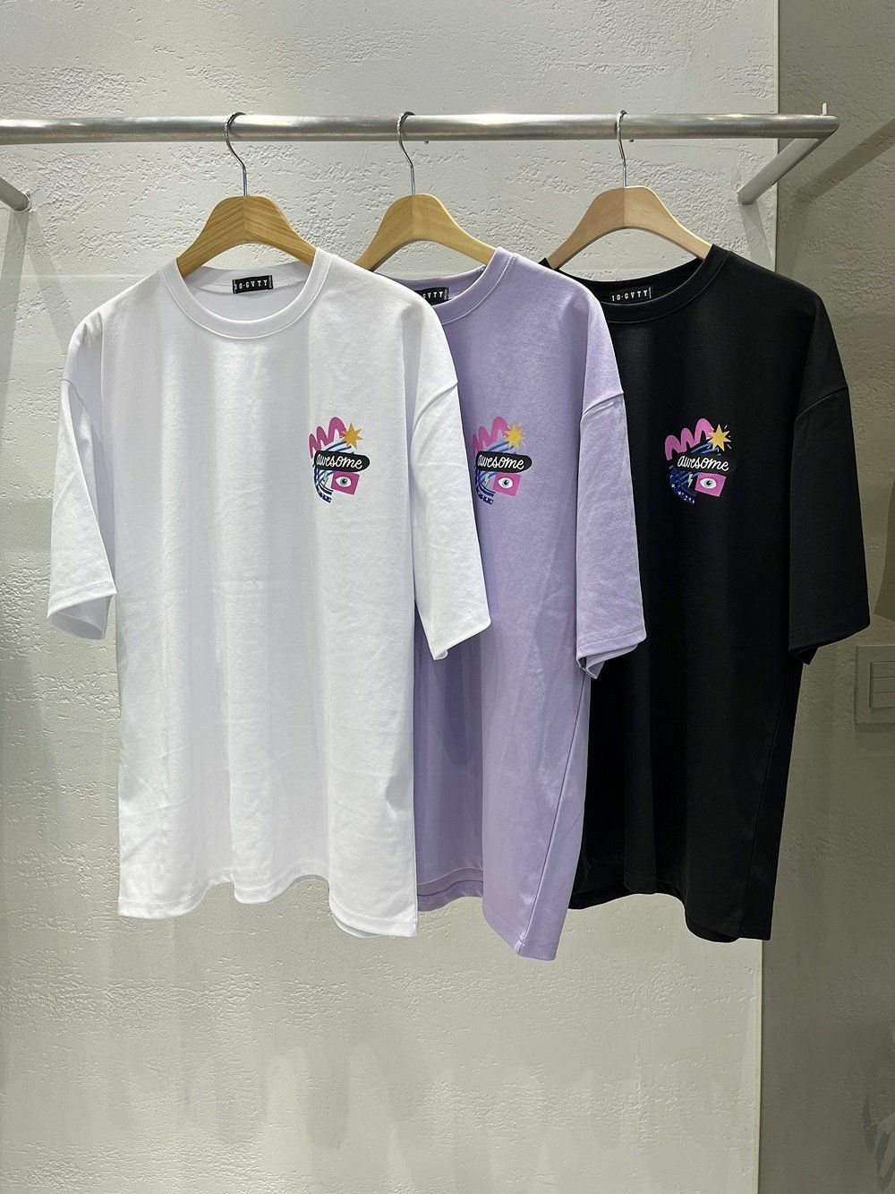 熊仔圖案英文字短袖Tee 10.GVTY-0122T