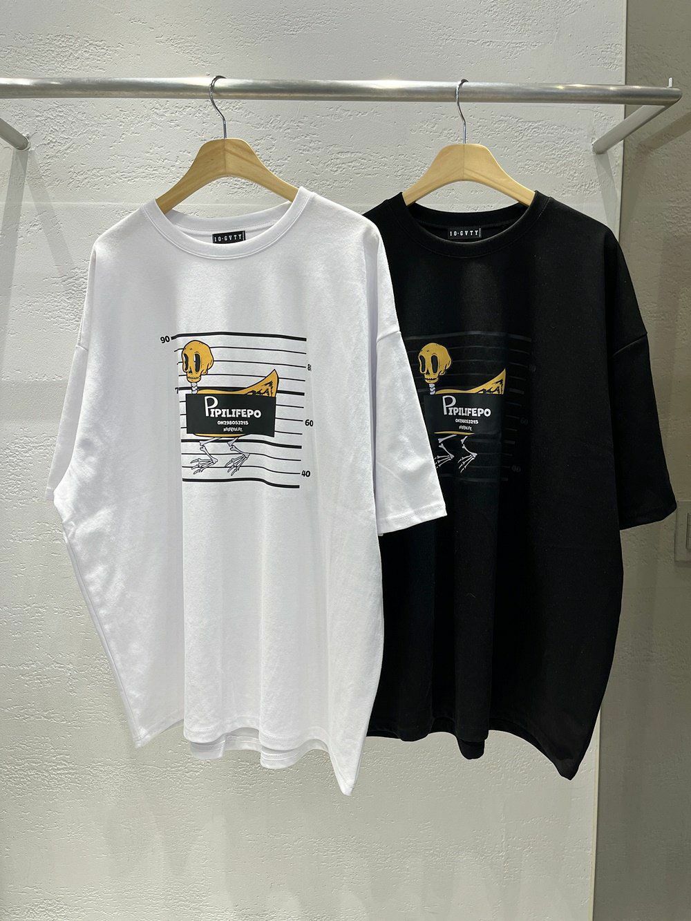 OverSize骷髏頭圖案英文字短袖Tee 10.GVTY-0126T