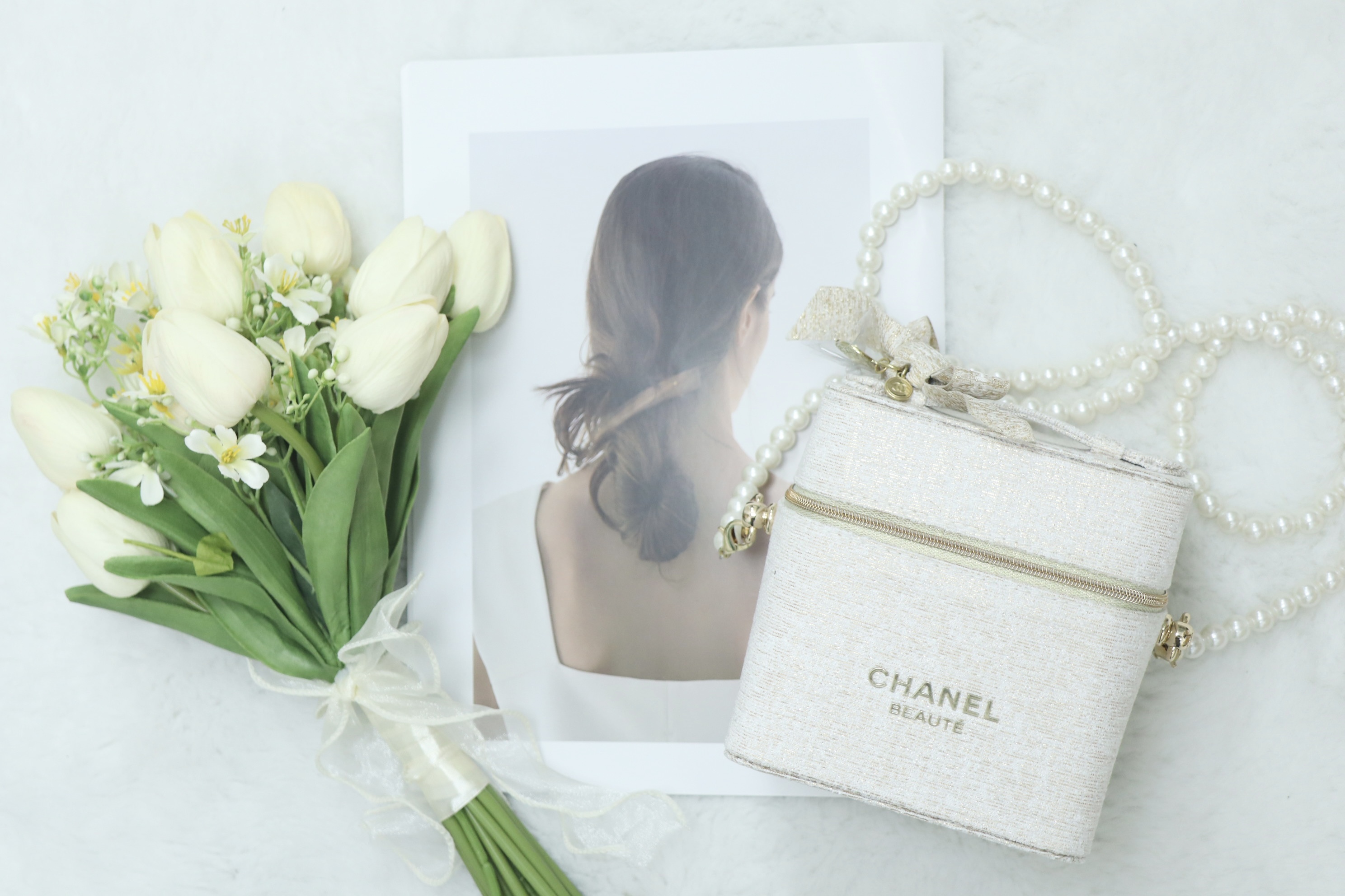 Chanel白色全新化妝包🤍😍