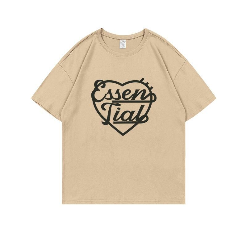 Loose short-sleeved T-shirt (S-4XL khaki) [Please contact customer service to confirm the shipping size after placing an order] 