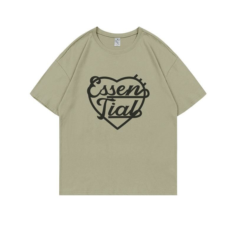 Loose short-sleeved T-shirt (S-4XL camel green) [After placing an order, please contact customer service to confirm the shipping size] 