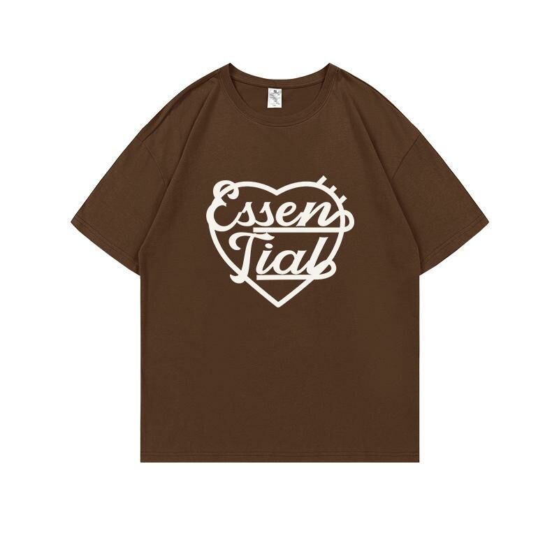 Loose short-sleeved T-shirt (S-4XL brown) [After placing an order, please contact customer service to confirm the shipping size] 