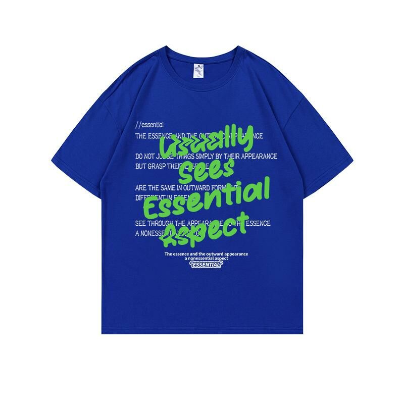 Loose short-sleeved T-shirt (S-4XL Klein Blue) [Please contact customer service to confirm the shipping size after placing an order] 
