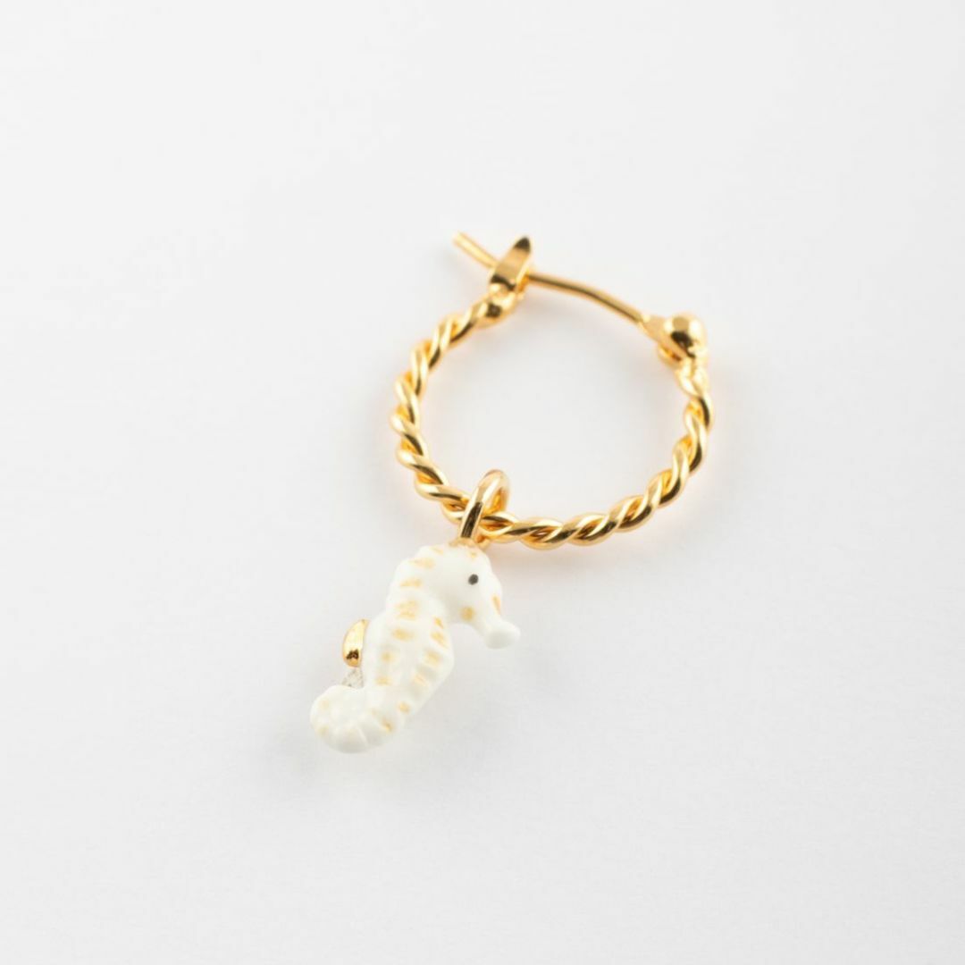 海馬好幸運迷你圈型耳環-單只