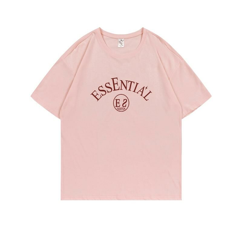 Loose short-sleeved T-shirt (S-4XL light pink 220g cotton) [Please contact customer service to confirm the shipping size after placing an order] 