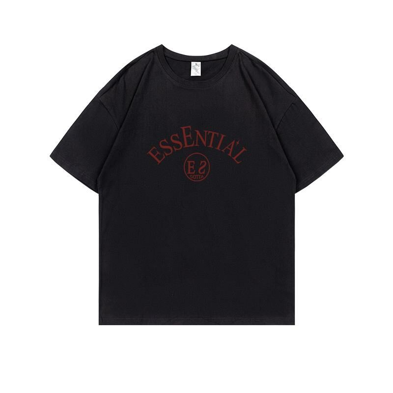 Loose short-sleeved T-shirt (S-4XL black 220g cotton) [Please contact customer service to confirm the shipping size after placing an order] 