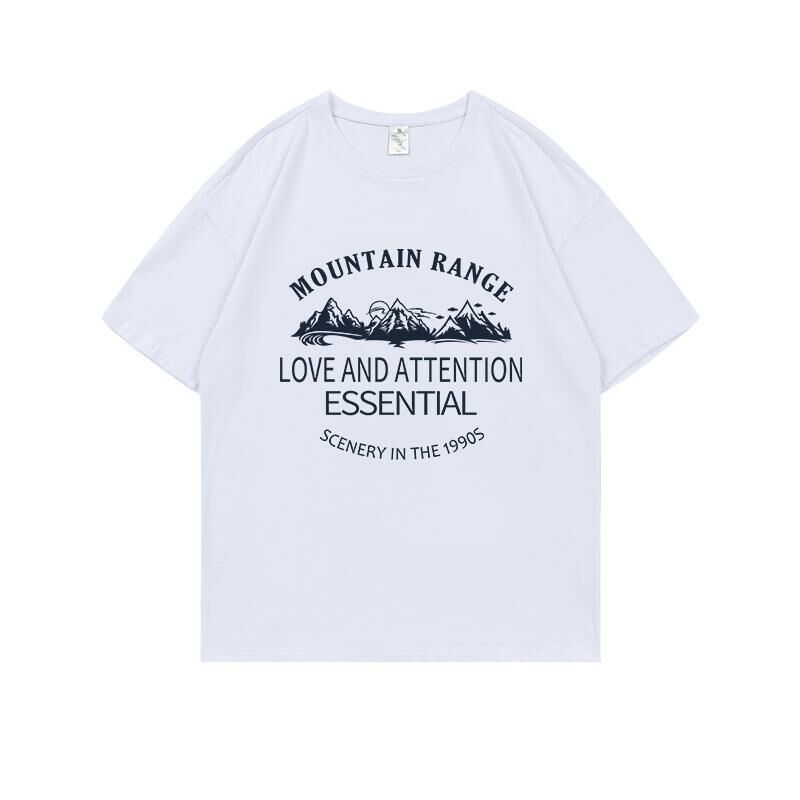 Loose short-sleeved T-shirt (S-4XL white 220g cotton) [Please contact customer service to confirm the shipping size after placing an order] 
