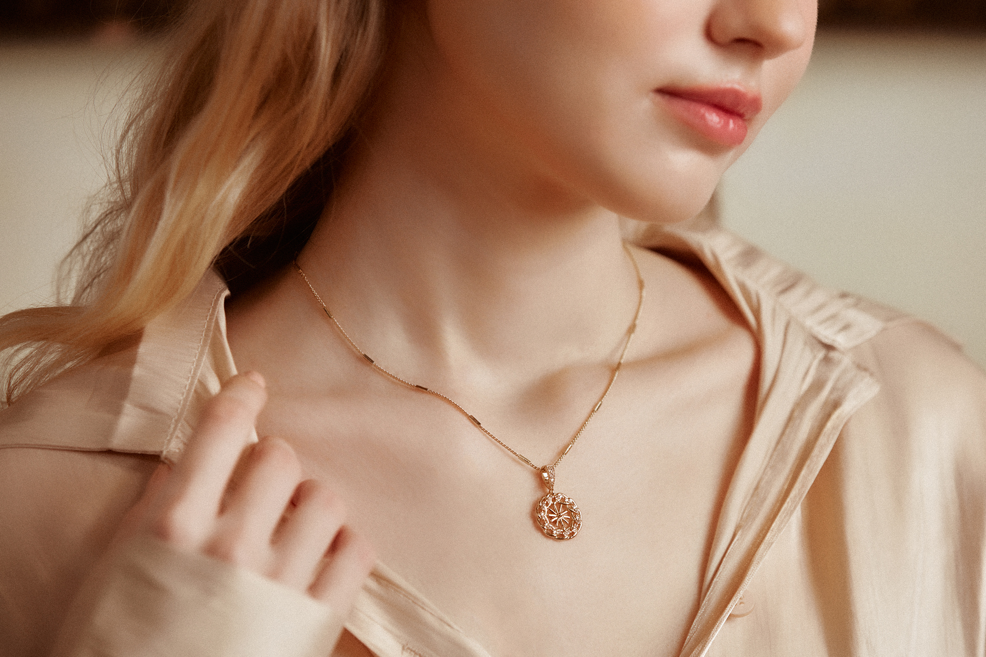 黃銅飾品,黃銅,18kgp,氣質,仙女,項鍊,鋯石,