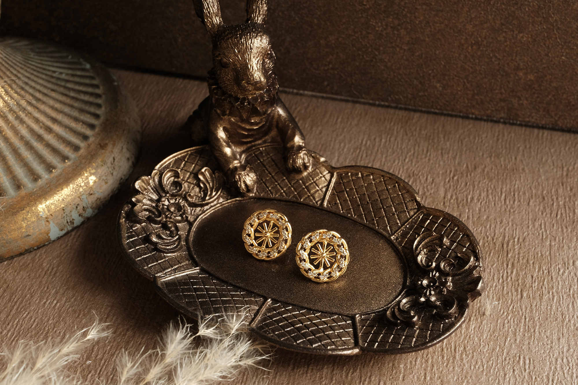 黃銅飾品,黃銅,18kgp,氣質,仙女,耳環,鋯石,