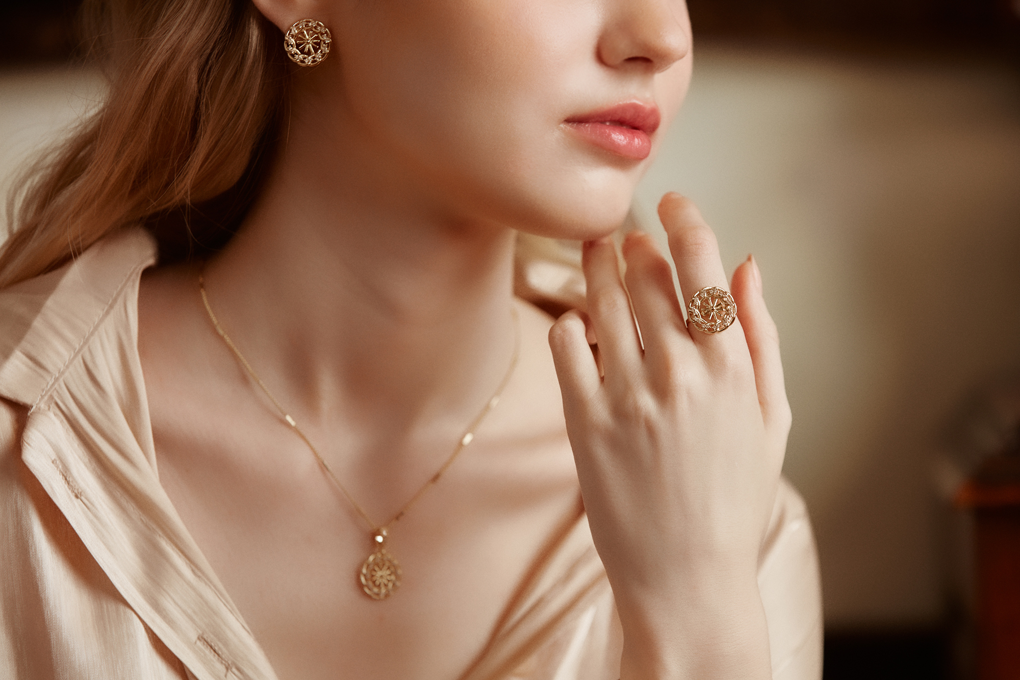 18KGP 尼羅河日光戒指