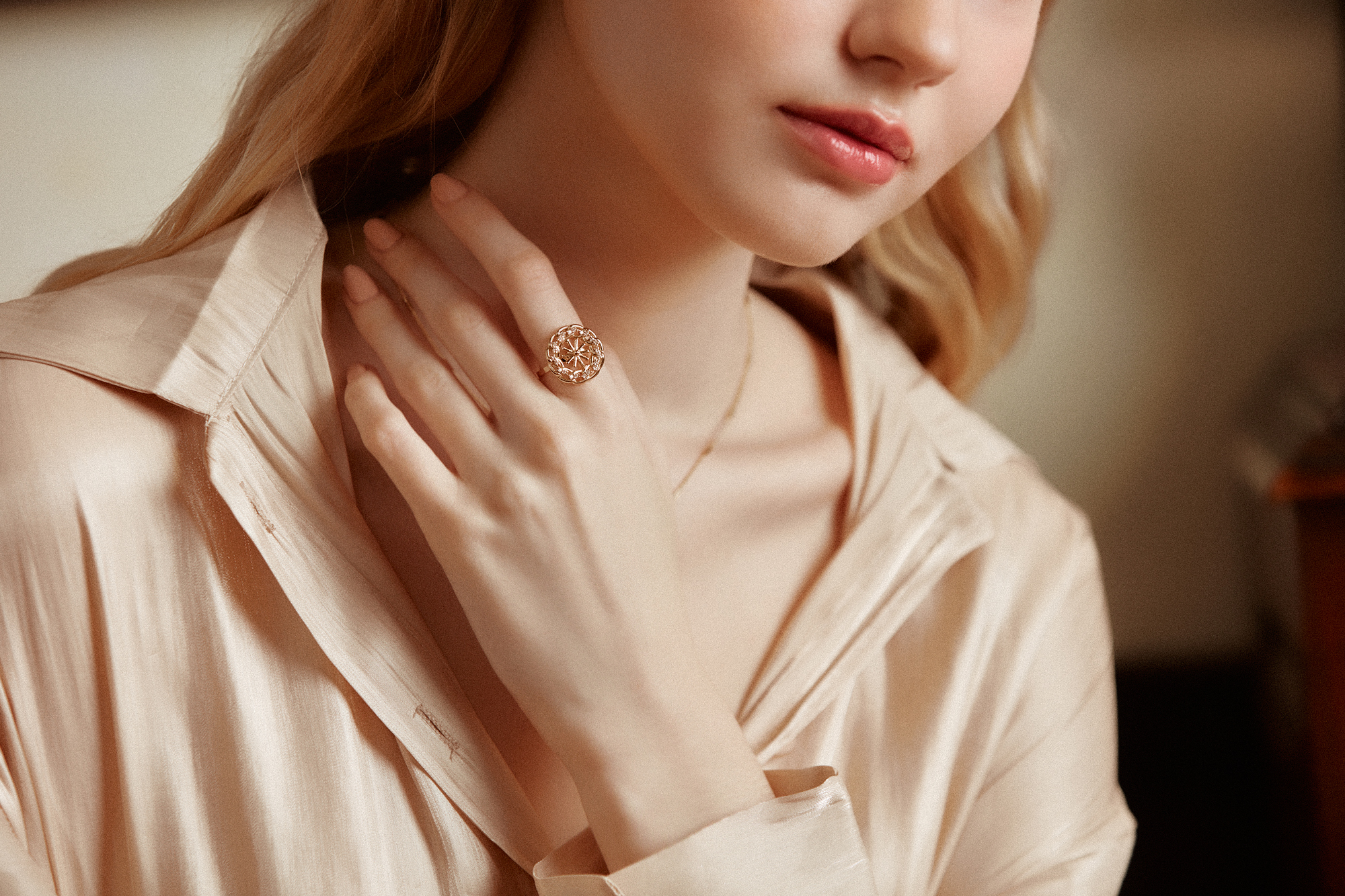 18KGP 尼羅河日光戒指