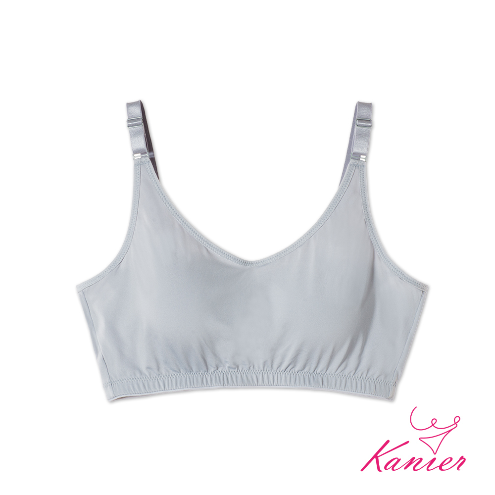【Kanier卡妮兒】沁涼盛夏  涼感石墨烯無鋼圈背心式內衣【5027冰心灰 S / M / L / XL / 2XL (Q) 】