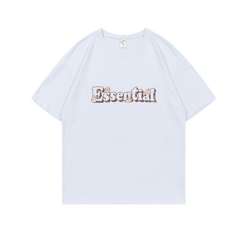 Loose short-sleeved T-shirt (S-4XL white) [Please contact customer service to confirm the shipping size after placing an order] 