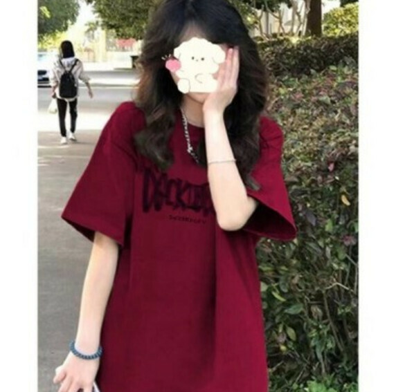 Summer Hong Kong Flavor T (burgundy) [Size: S-2XL] [Contact customer service to confirm the shipping size after placing an order]