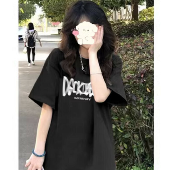 Summer Hong Kong Flavor T (Black) [Size: S-2XL] [Contact customer service to confirm the shipping size after placing an order]