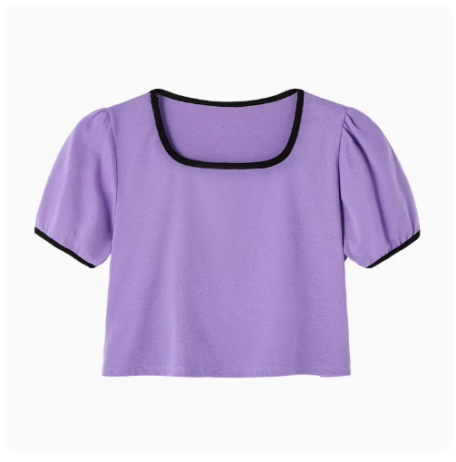 Slim Short Sleeve T-Shirt (Purple) (M-Size)