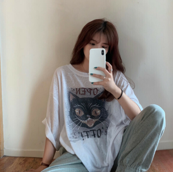 Summer slub cotton (white) [Size: S-XL] [Contact customer service to confirm the shipping size after placing an order]