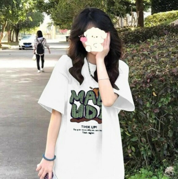 Summer loose short-sleeved T-卹 (white) [Size: S-2XL] [Contact customer service to confirm the shipping size after placing an order]