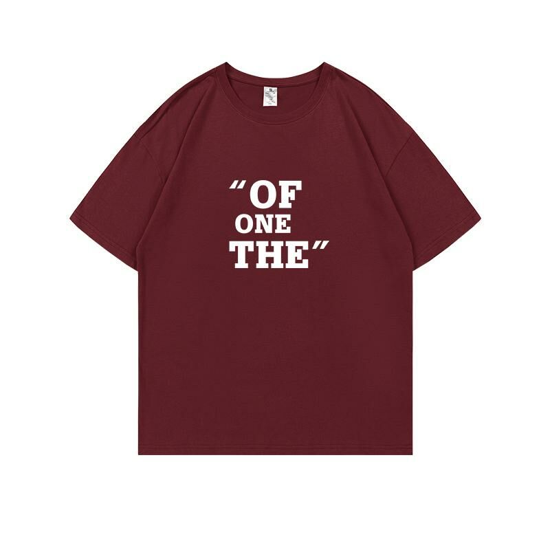 Loose short-sleeved T-shirt (S-4XL burgundy) [Please contact customer service to confirm the shipping size after placing an order] 
