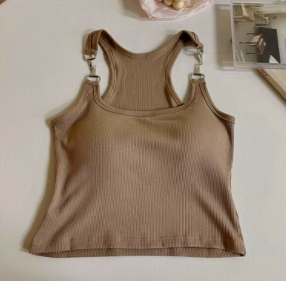 Summer Metal Buckle I-Frame Vest (Khaki) [One Size]