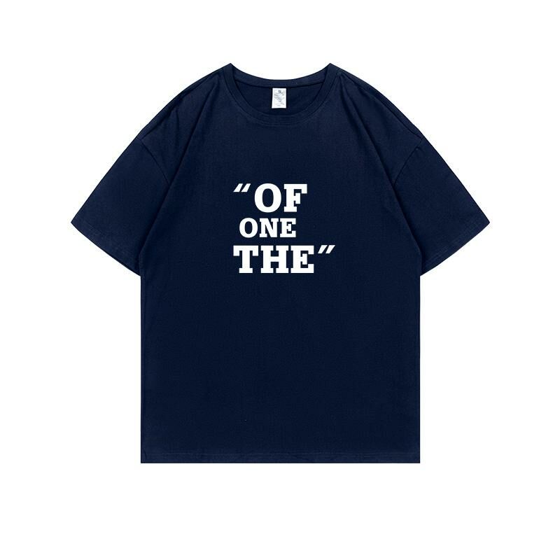 Loose short-sleeved T-shirt (S-4XL navy blue) [Please contact customer service to confirm the shipping size after placing an order] 