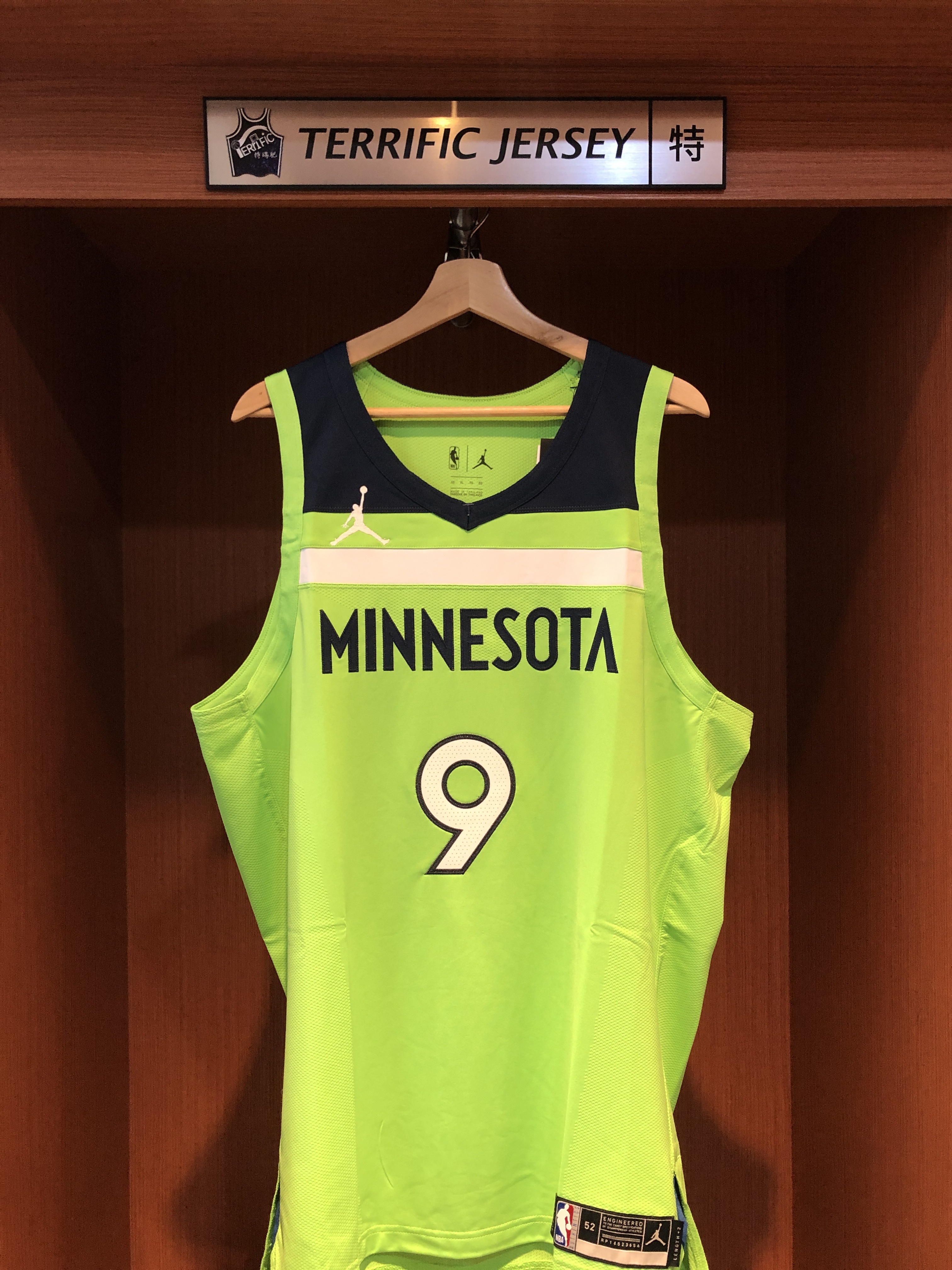 NBA球衣 Ricky Rubio 明尼蘇達灰狼綠 Statement Jordan Authentic 球員版 電繡 全新