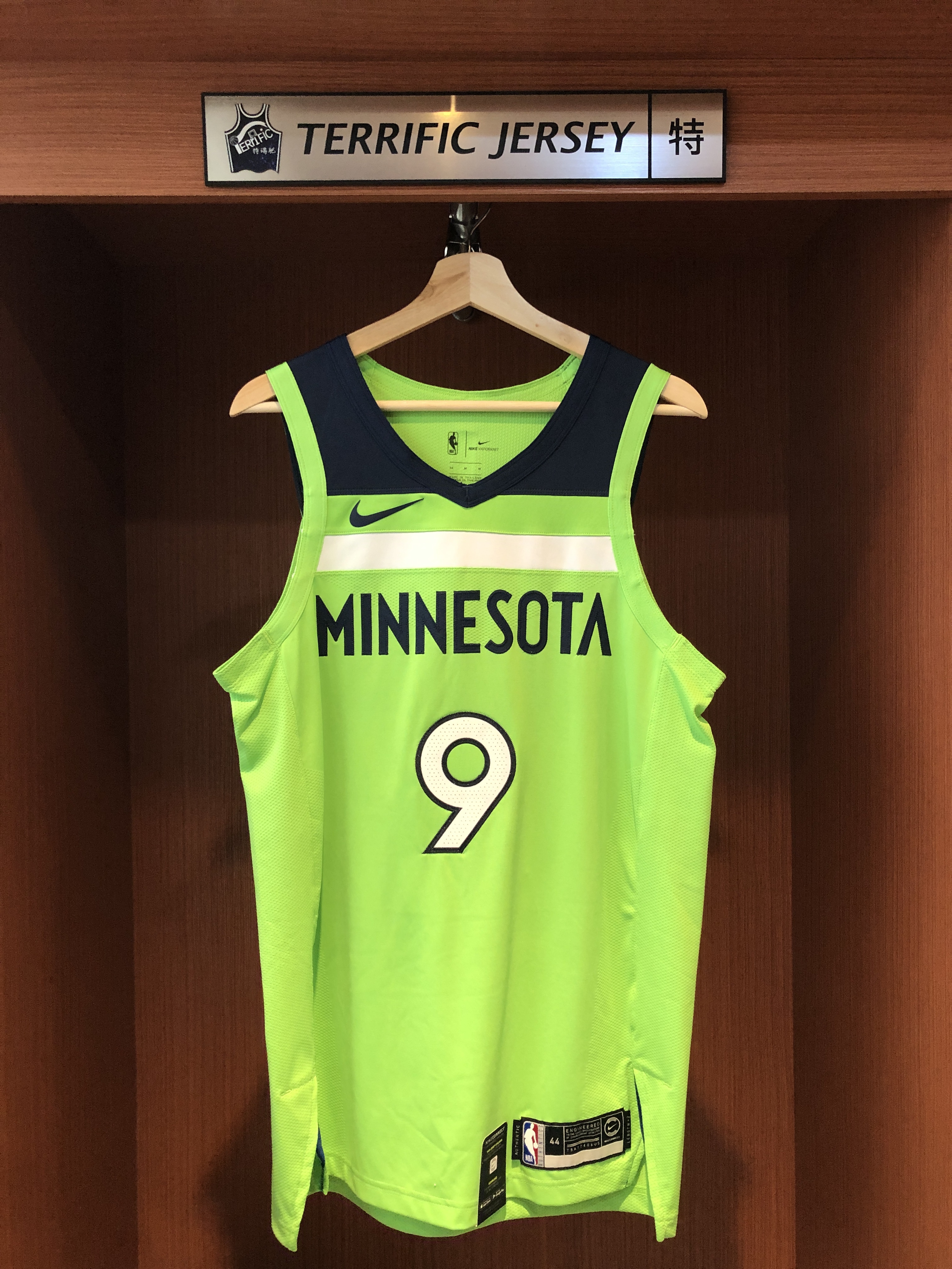 NBA球衣 Ricky Rubio 明尼蘇達灰狼綠 Statement Nike Authentic 球員版 電繡 全新