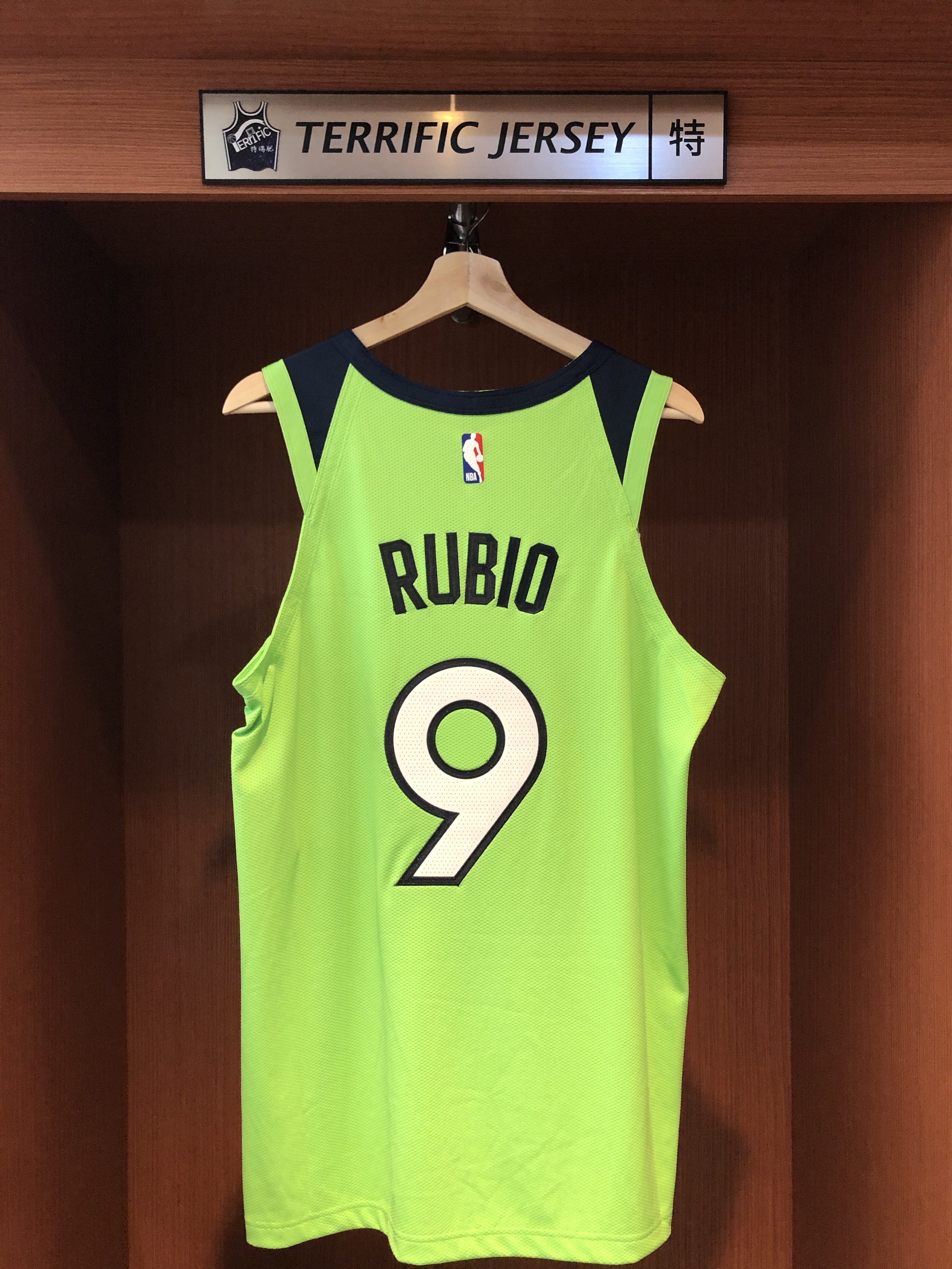 NBA球衣 Ricky Rubio 明尼蘇達灰狼綠 Statement Nike Authentic 球員版 電繡 全新