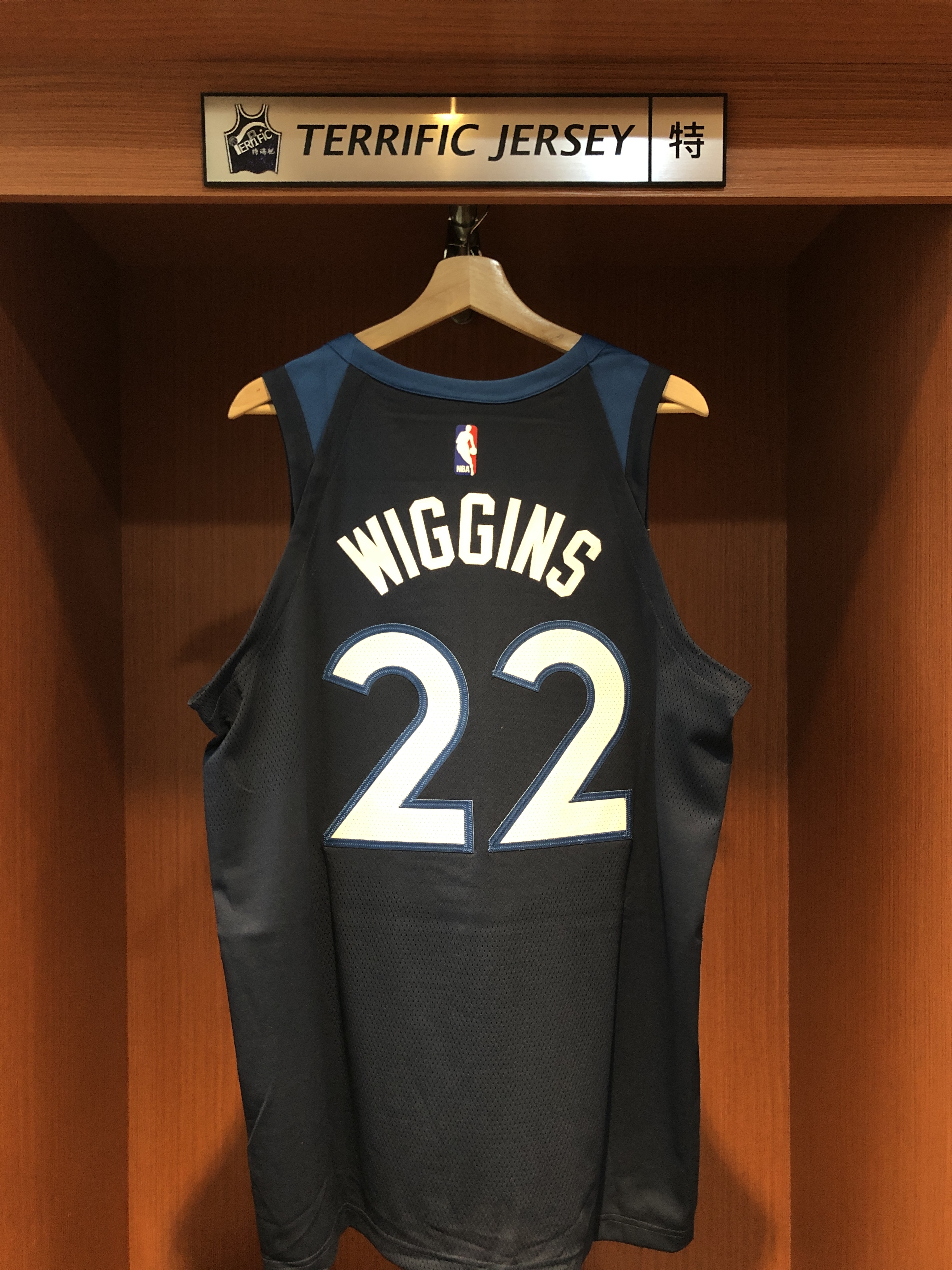 NBA球衣 Andrew Wiggins 明尼蘇達灰狼深藍 Icon Nike Authentic 球員版 電繡 全新