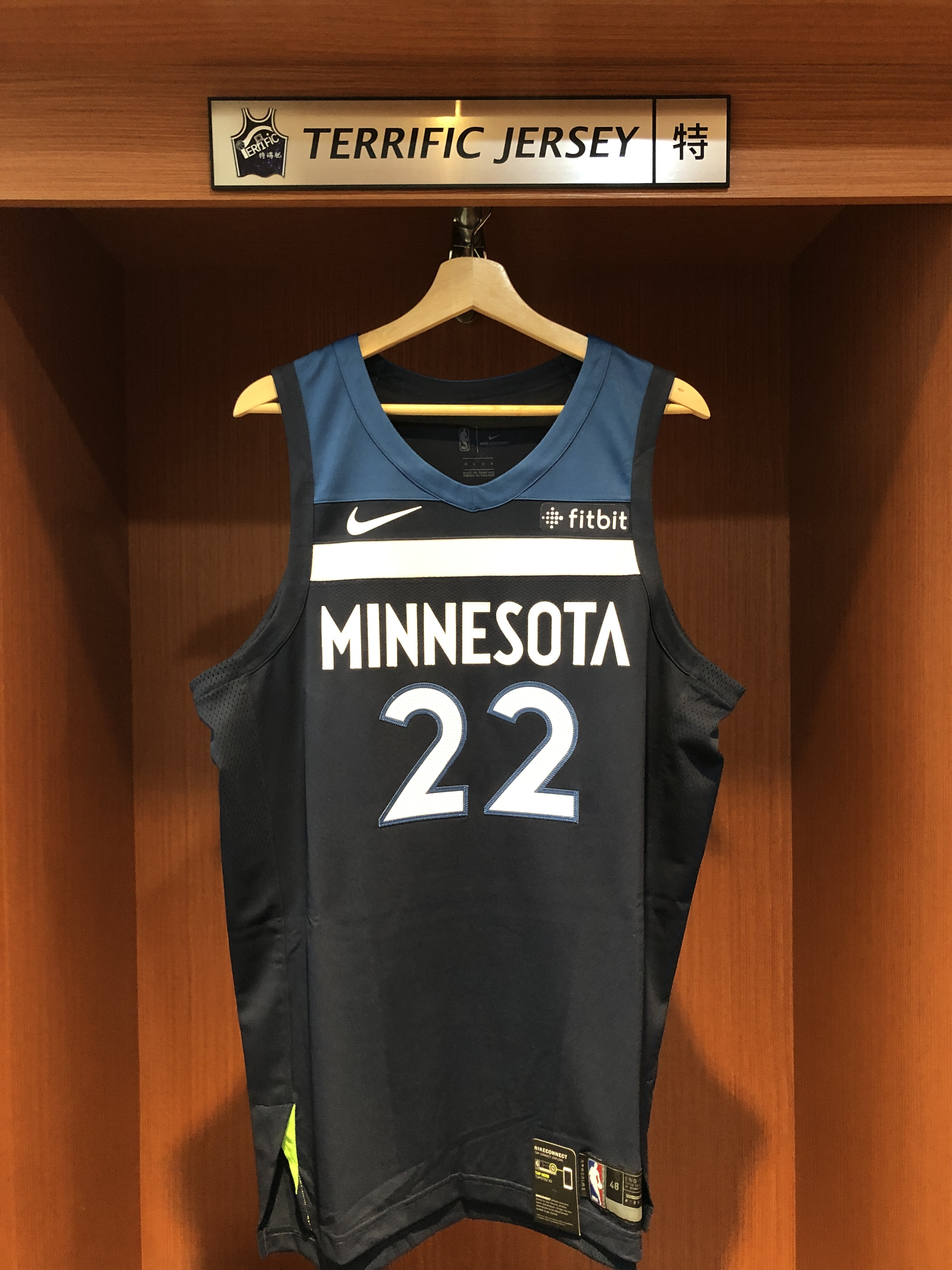 NBA球衣 Andrew Wiggins 明尼蘇達灰狼深藍 Icon Nike Authentic 球員版 電繡 全新