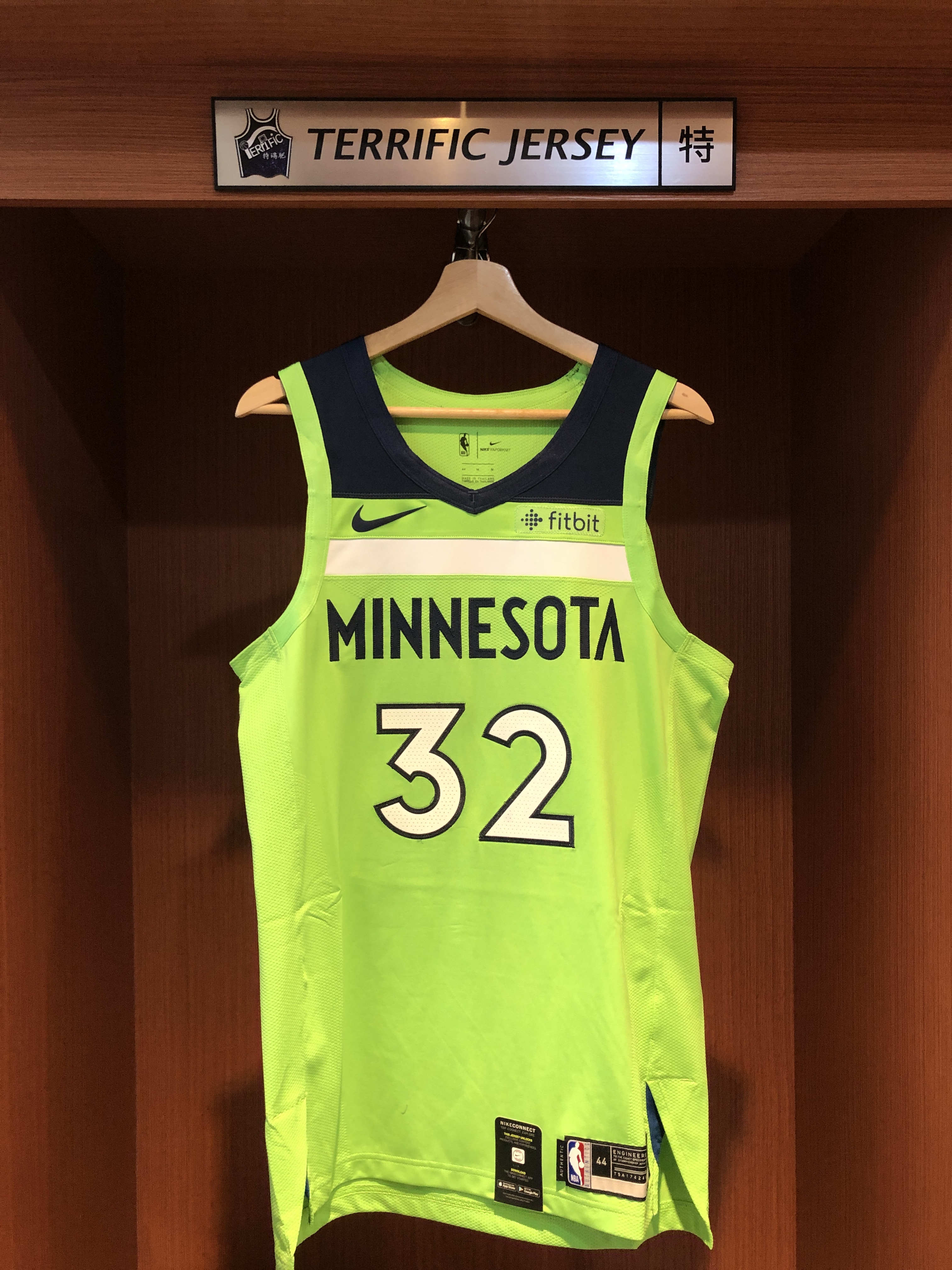 NBA球衣 Karl Anthony Towns 明尼蘇達灰狼綠 Statement Nike Authentic 球員版 電繡 含贊助商標 全新