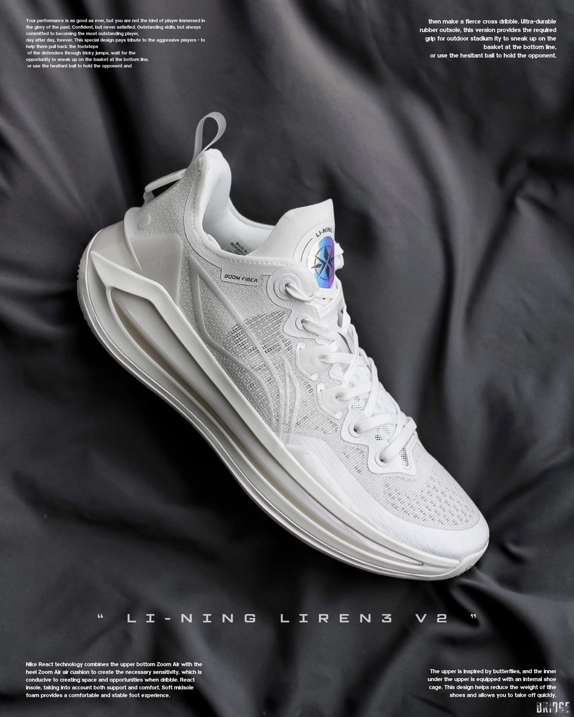 LI-NING 『利刃３』 V2 雲霧白