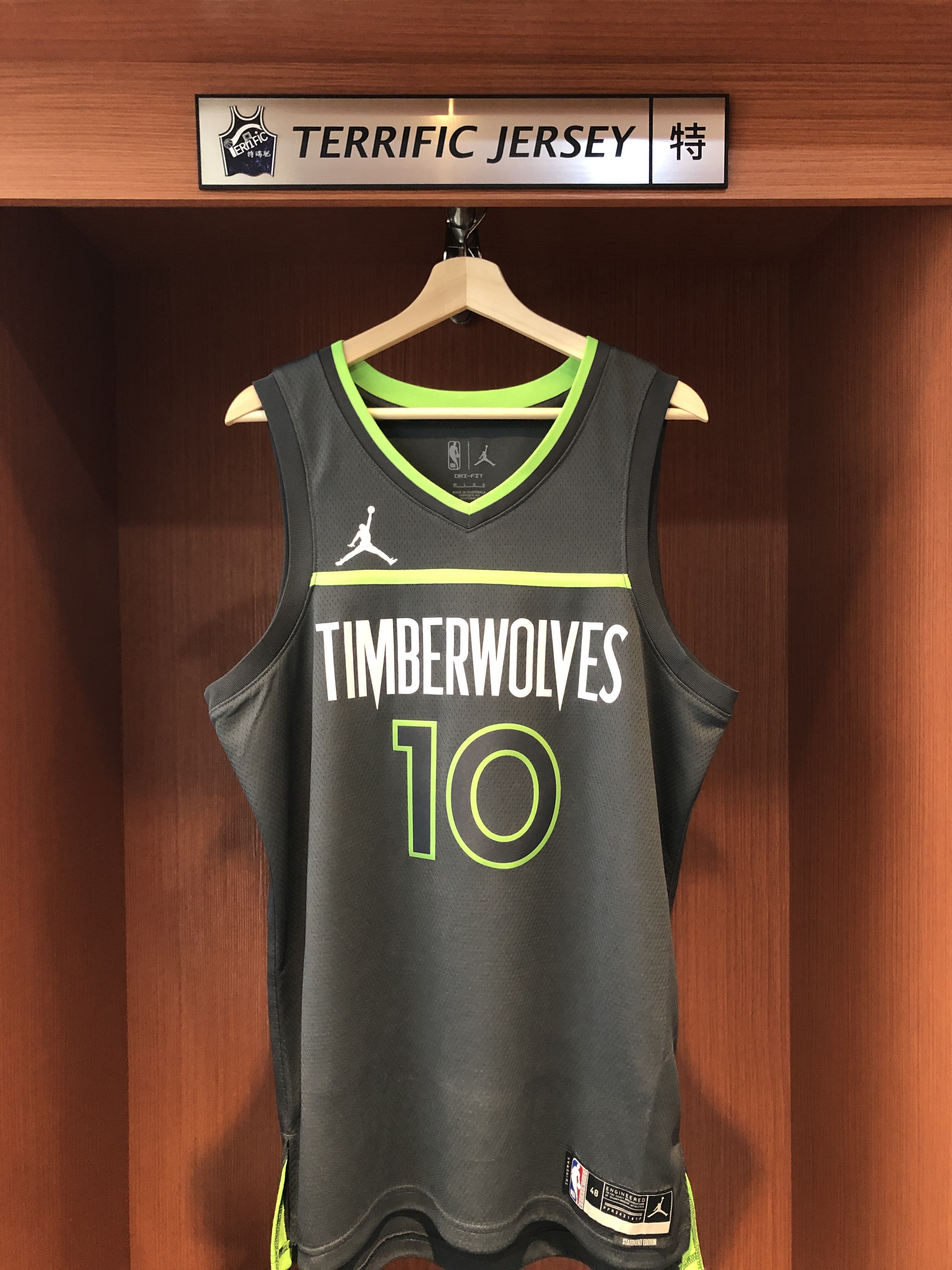 NBA球衣 Mike Conley 明尼蘇達灰狼綠 Statement Jordan Swingman 球迷版 熱轉印 全新