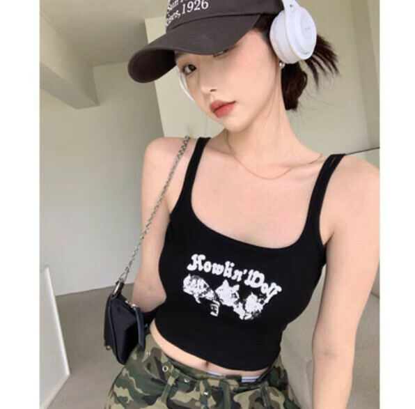 Summer bandeau sleeveless camisole (black) [Size: S-L] [Contact customer service to confirm the shipping size after placing an order]