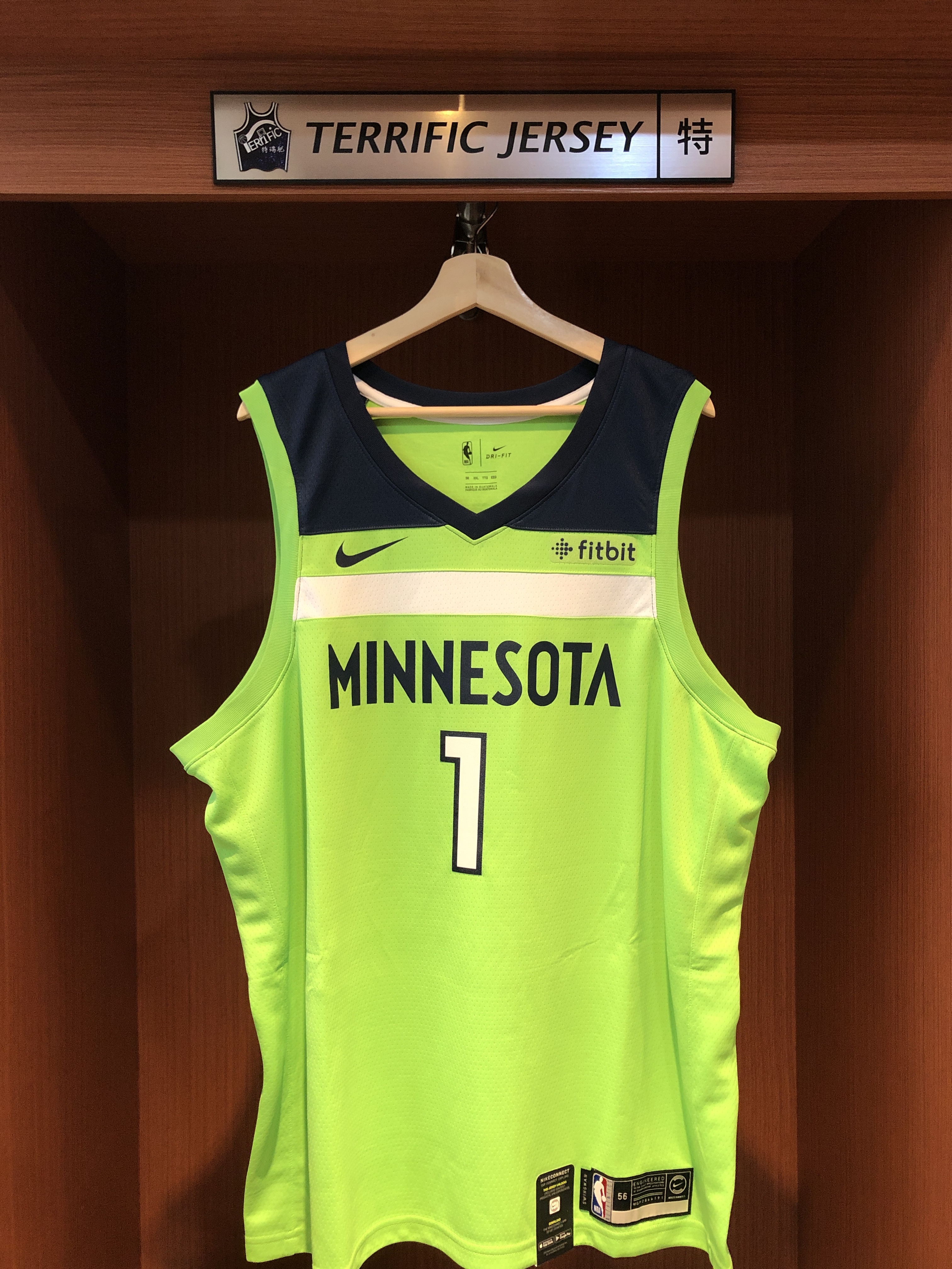 NBA球衣 Anthony Edwards 明尼蘇達灰狼綠 Statement Nike Swingman 球迷版 熱轉印 含贊助商標 全新