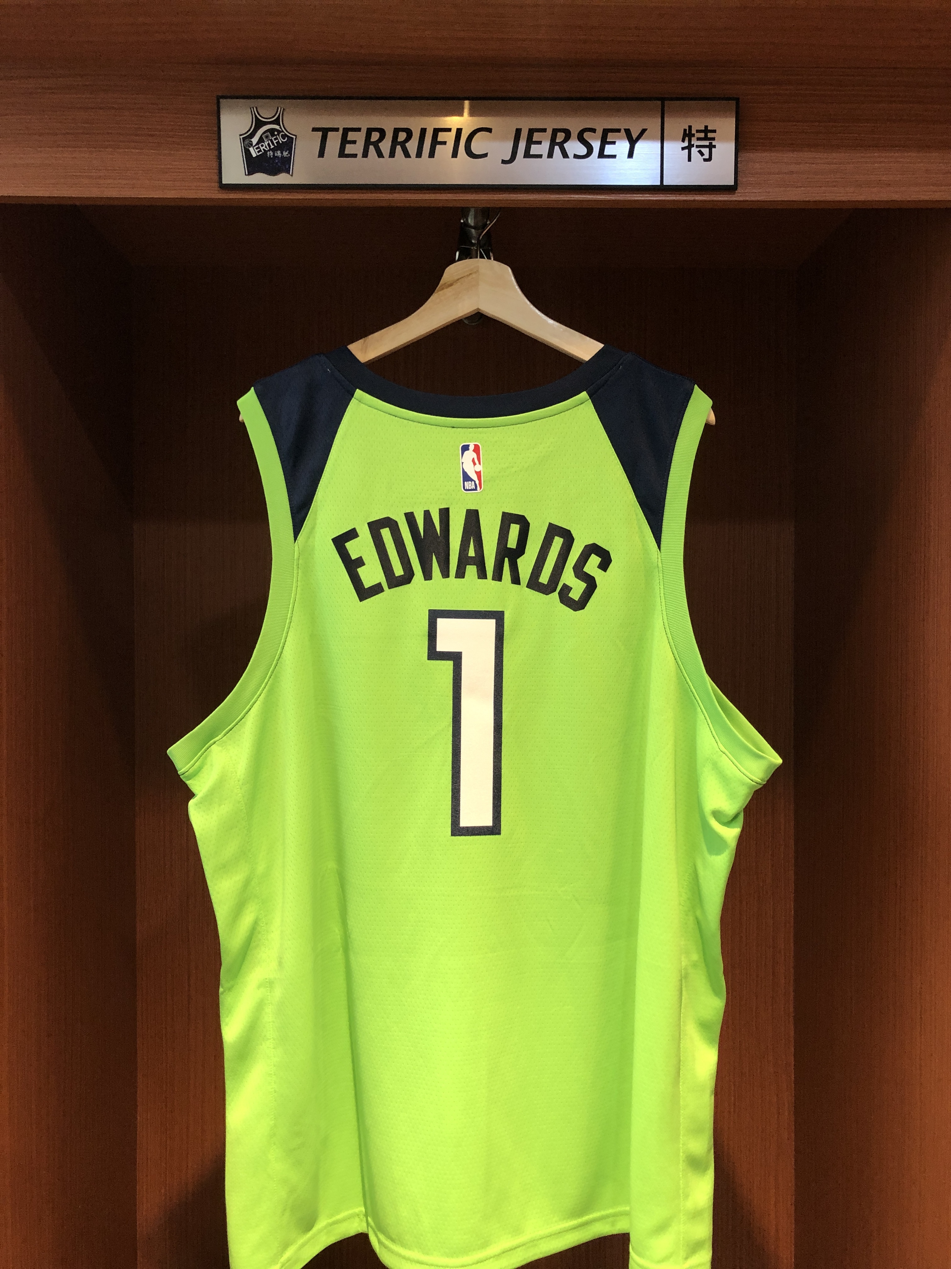 NBA球衣 Anthony Edwards 明尼蘇達灰狼綠 Statement Nike Swingman 球迷版 熱轉印 含贊助商標 全新