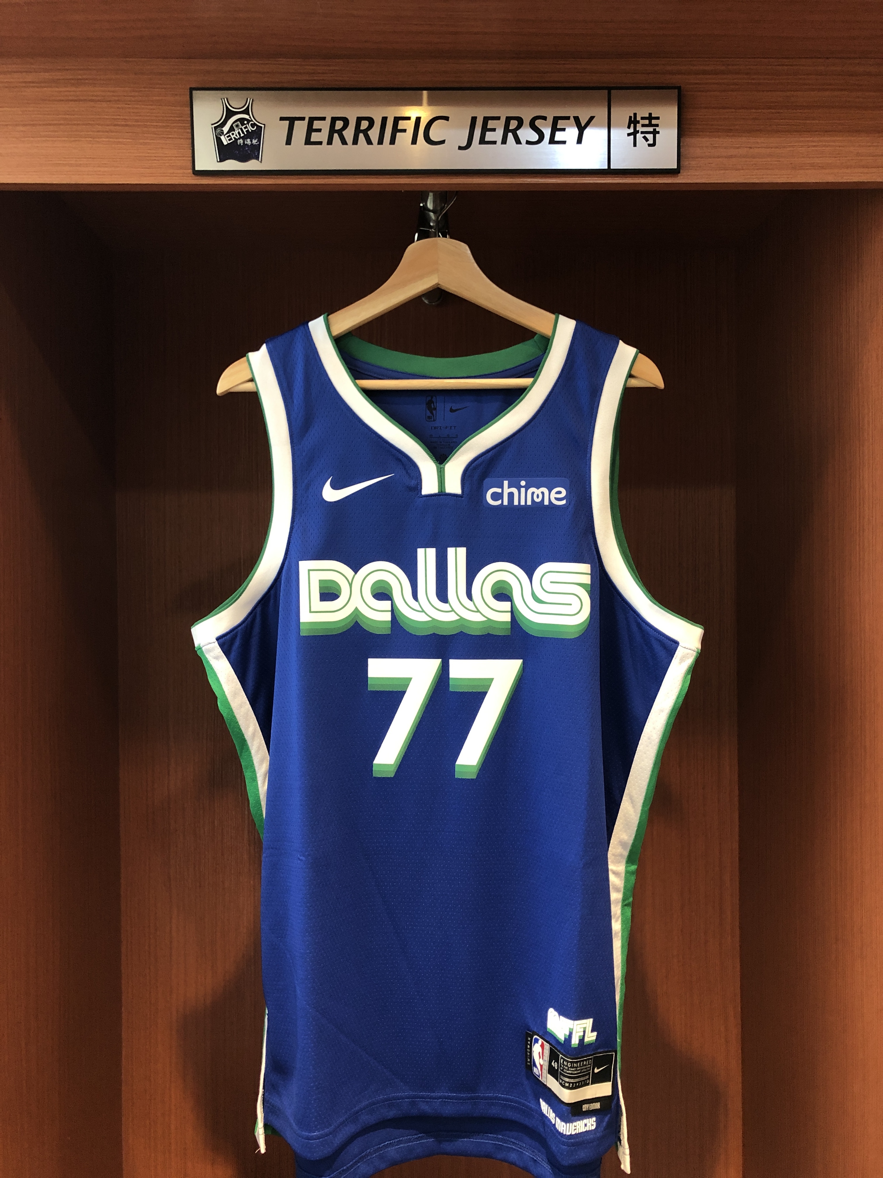 NBA球衣 Luka Doncic 達拉斯小牛城市 藍綠 City Nike Swingman 球迷版 熱轉印 含贊助商標 全新