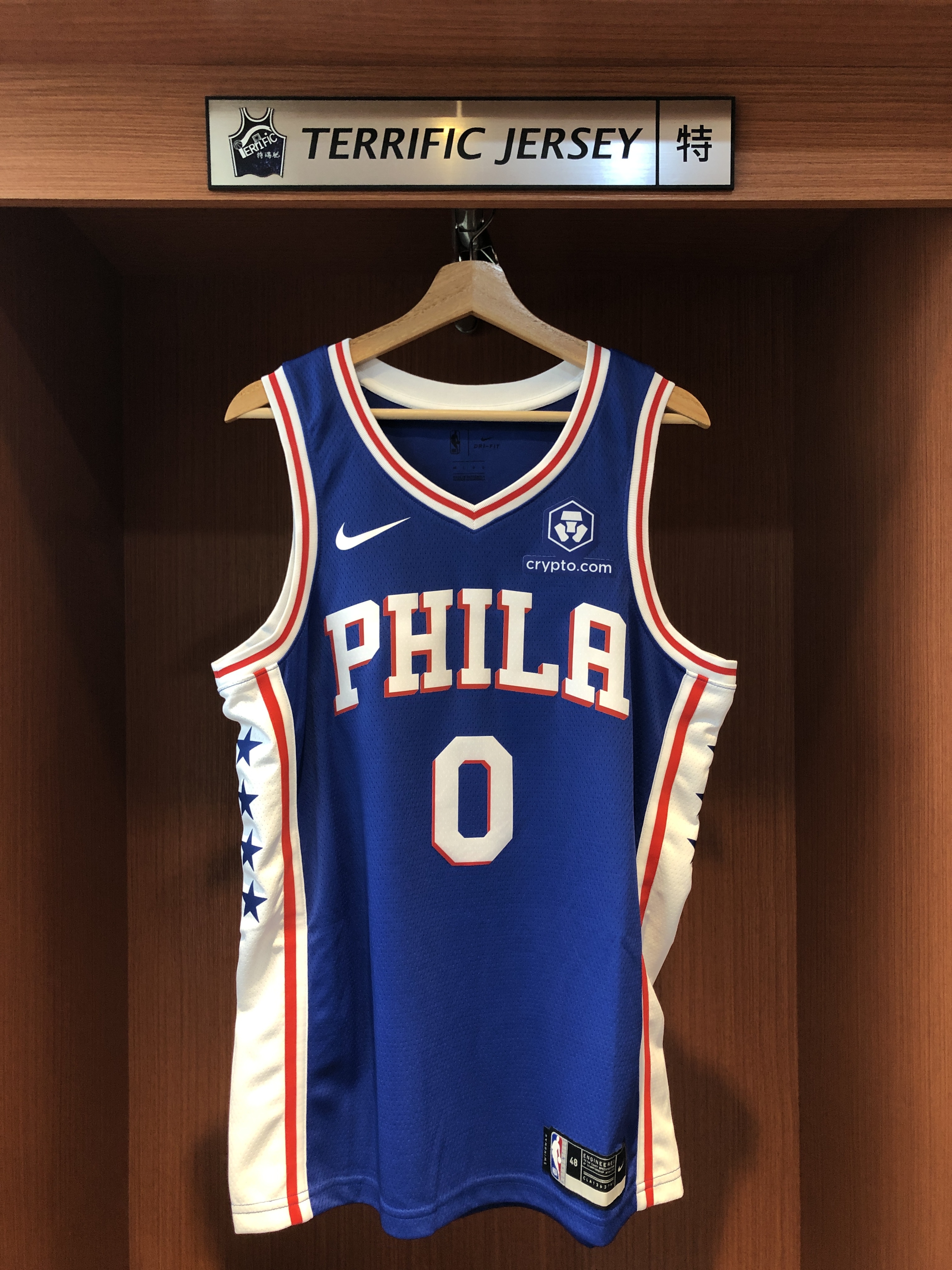 NBA球衣 Tyrese Maxey 費城七六人藍 Icon Nike Swingman 球迷版 熱轉印 含贊助商標 全新