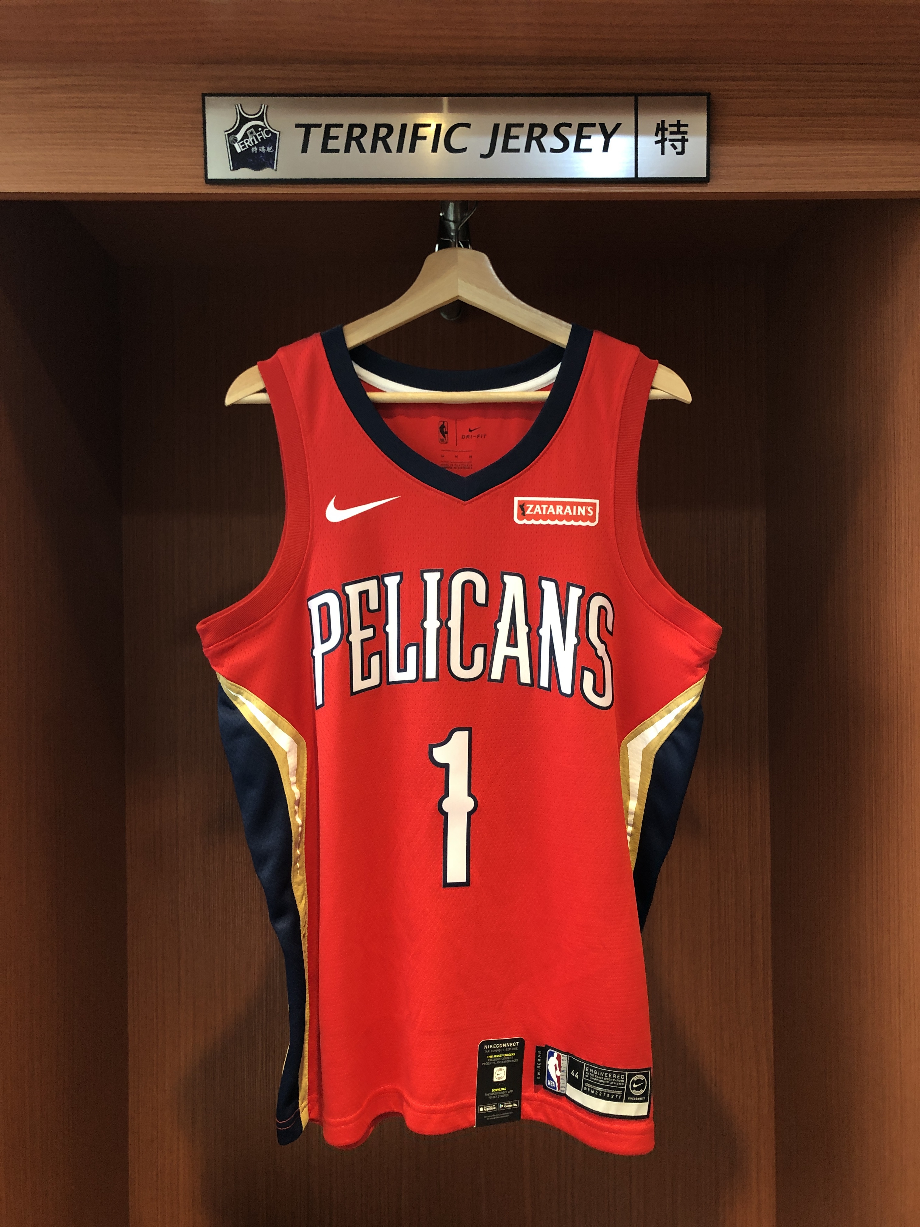 NBA球衣 Zion Williamson 紐澳良鵜鶘紅 Statement Nike Swingman 球迷版 熱轉印 含贊助商標 全新