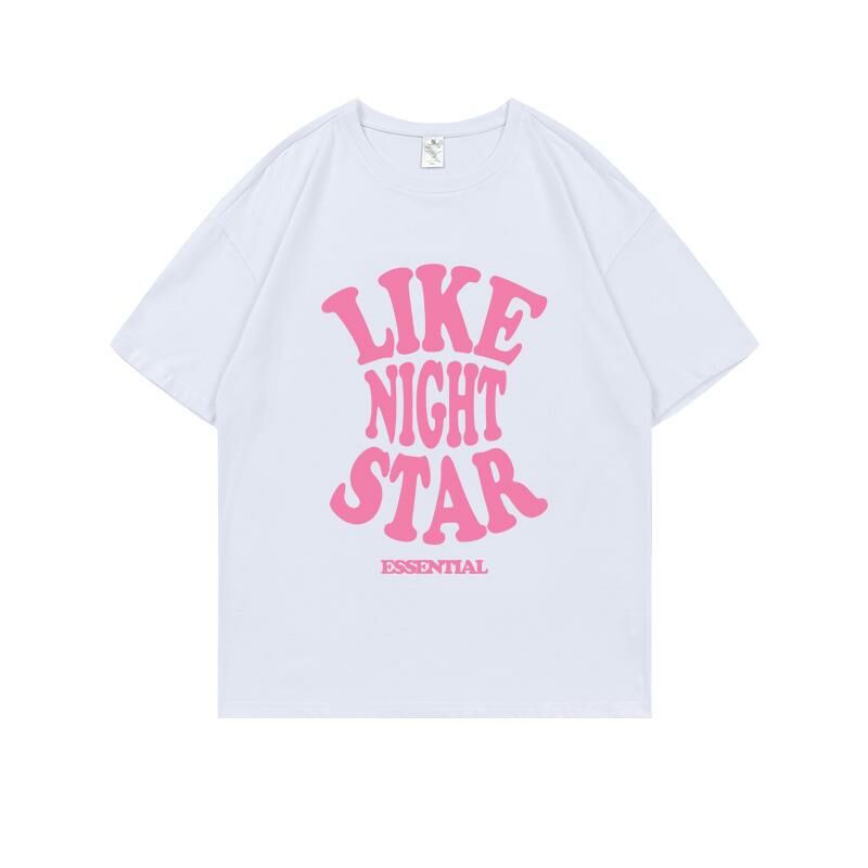 Loose short-sleeved T-shirt (S-4XL white) [Please contact customer service to confirm the shipping size after placing an order] 