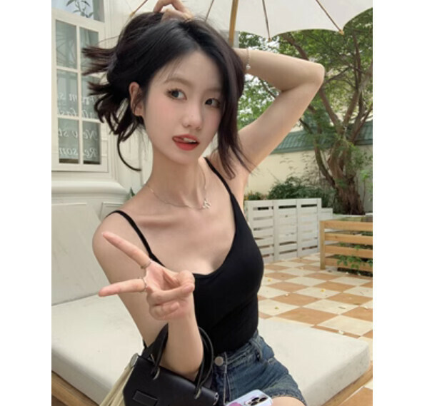 Summer Tight Vest (Black) [Size: S-L] [Contact Customer Service to Confirm Shipping Size After Placing an Order]