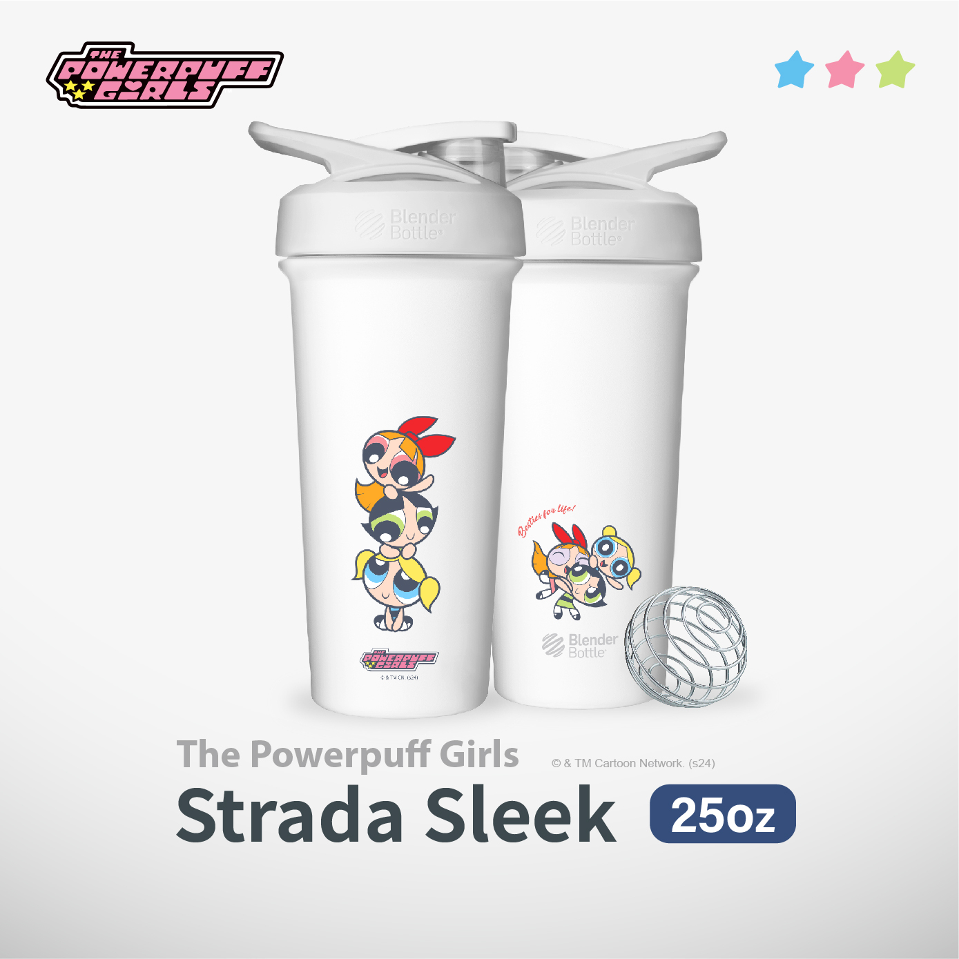 飛天小女警 不鏽鋼保溫保冰杯 | Strada Sleek
