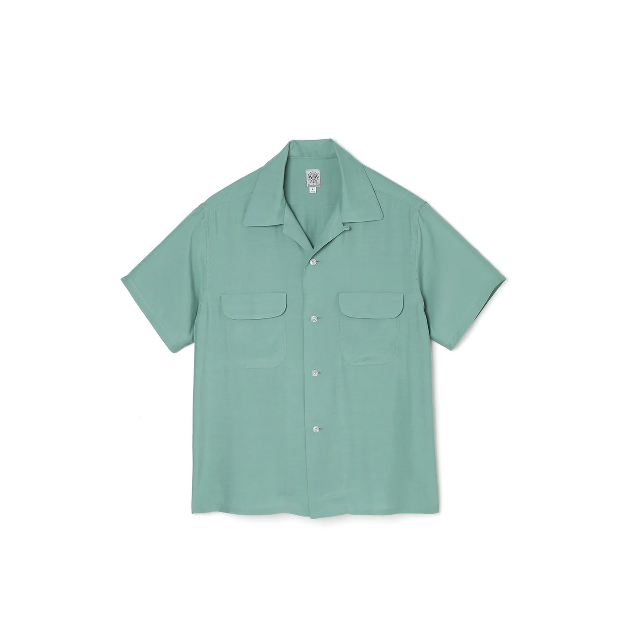 Flap Pocket Rayon S/S Shirt (Mint)