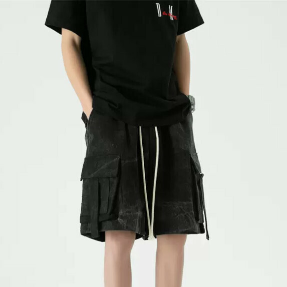 男款大口袋短褲（黑色【M_2XL碼】（下單後聯繫客服確認發貨尺碼））