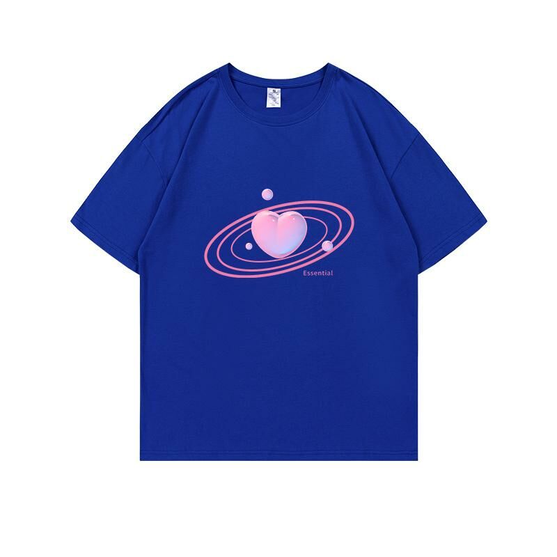 Loose short-sleeved T-shirt (S-4XL Klein Blue) [Please contact customer service to confirm the shipping size after placing an order] 