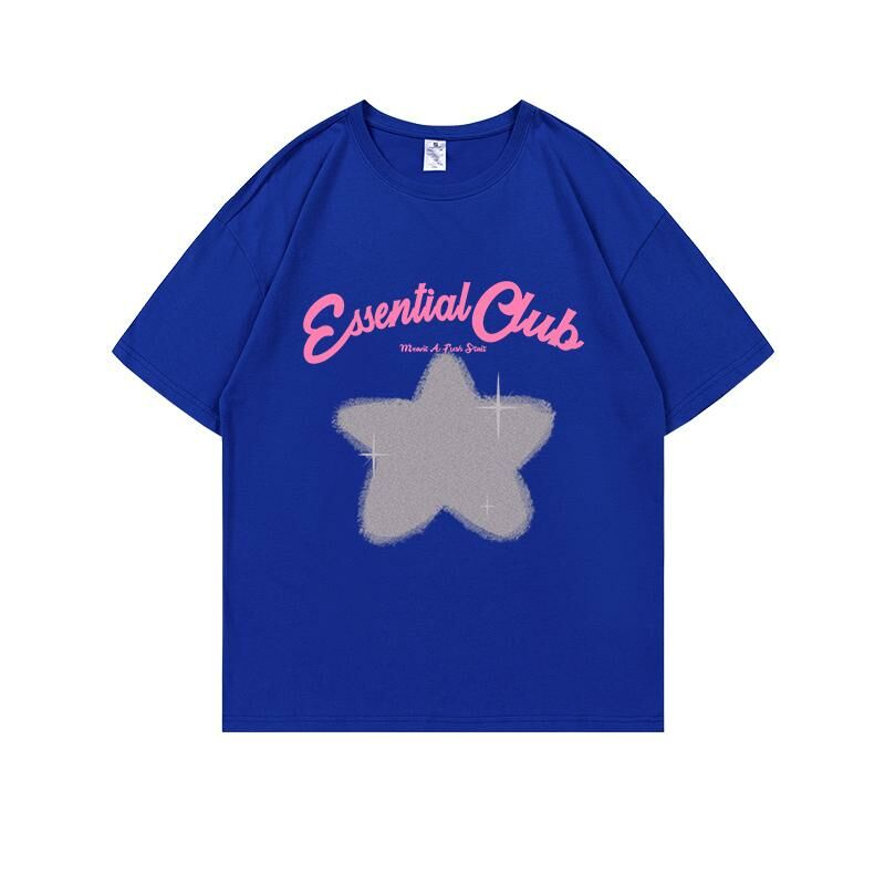 Loose short-sleeved T-shirt (S-4XL Klein Blue) [Please contact customer service to confirm the shipping size after placing an order] 